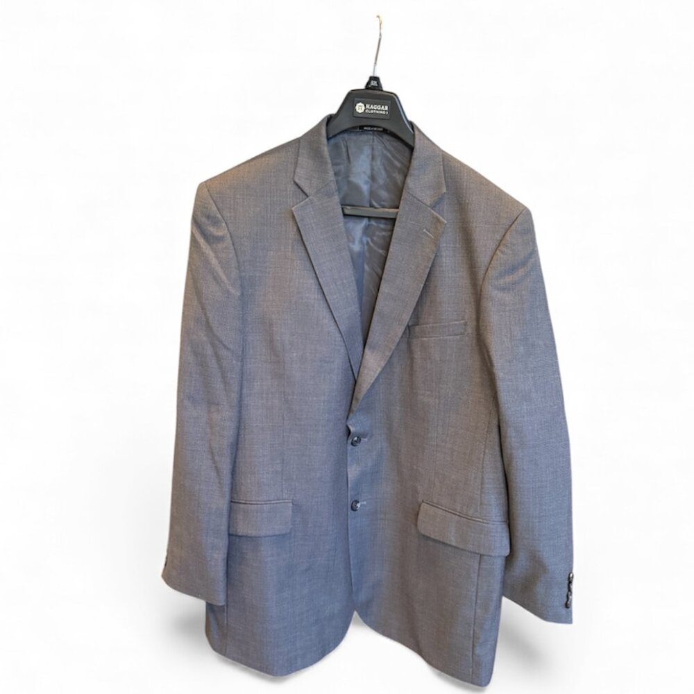 Claiborne Men’s Classic 2 Button Blazer Sport Coat- Grey Size 48 Long